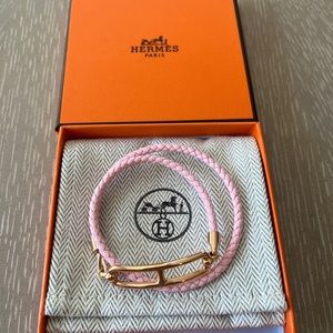 Brand new authentic Hermes Roulis double tour bracelet T3